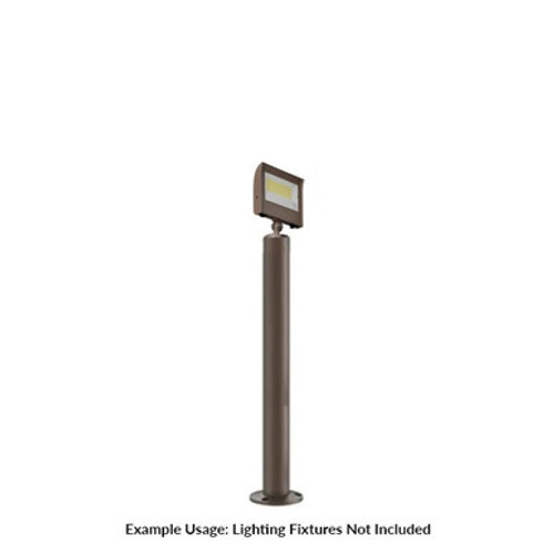 3 Foot Modular Light Pole - 3 Foot Base Height - 1/2 Inch Threaded Hub Cap - Bronze Finish