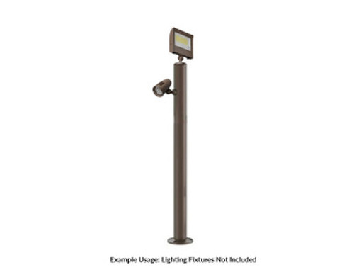 Westgate MPS-3BS-1HB-C-K - 4 Foot Modular Light Pole - 3 Foot Base Height - 1 Lamp Holder Section - 1/2 Inch Threaded Hub Cap - Bronze Finish