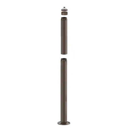 5 Foot Modular Light Pole - 3 Foot Base Height - 2 Foot Extension - 1/2 Inch Threaded Hub Cap - Bronze Finish