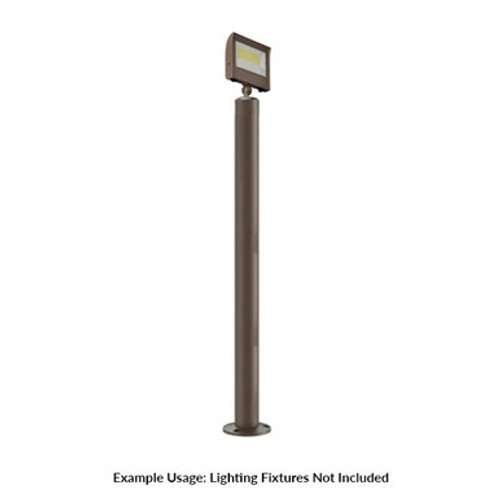 5 Foot Modular Light Pole - 5 Foot Base Height - 1/2 Inch Threaded Hub Cap - Bronze Finish