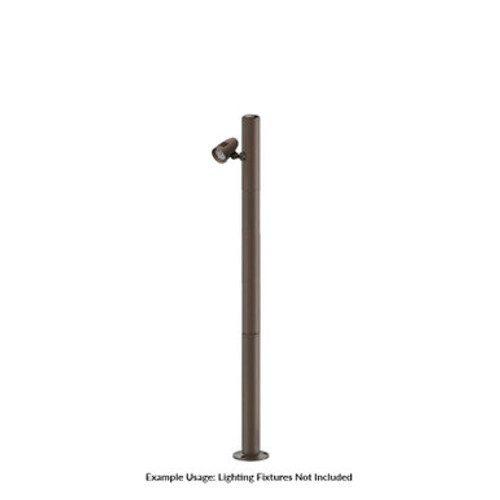 7 Foot Modular Light Pole - 2 Foot Base Height - 4 Foot Extension - 1 Lamp Holder Section  - Bronze Finish