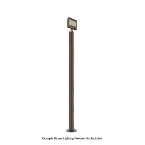 7 Foot Modular Light Pole - 5 Foot Base Height - 2 Foot Extension - 1/2 Inch Threaded Hub Cap - Bronze Finish