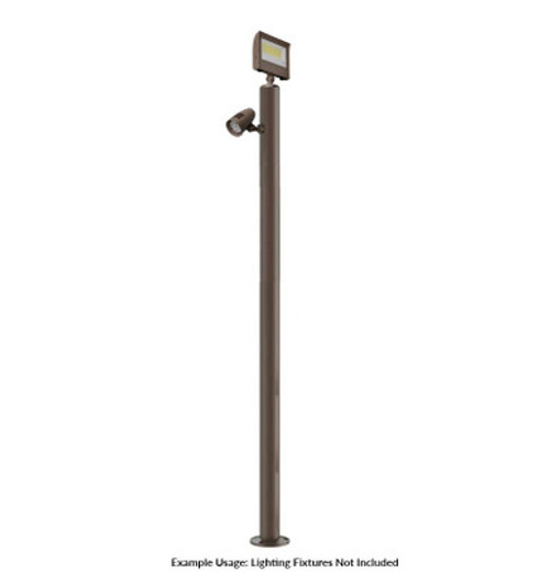 8 Foot Modular Light Pole - 5 Foot Base Height - 2 Foot Extension - 1 Lamp Holder Section - 1/2 Inch Threaded Hub Cap - Bronze Finish