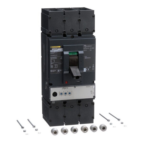 SQUARE D Circuit Breaker, 400A, 3 Pole, 600V AC Model LGL36400CU31X