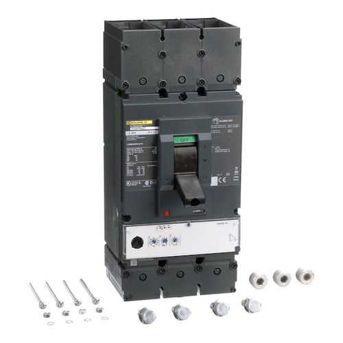 SQUARE D Circuit Breaker, 400A, 3 Pole, 600V AC Model LGM36400U31X