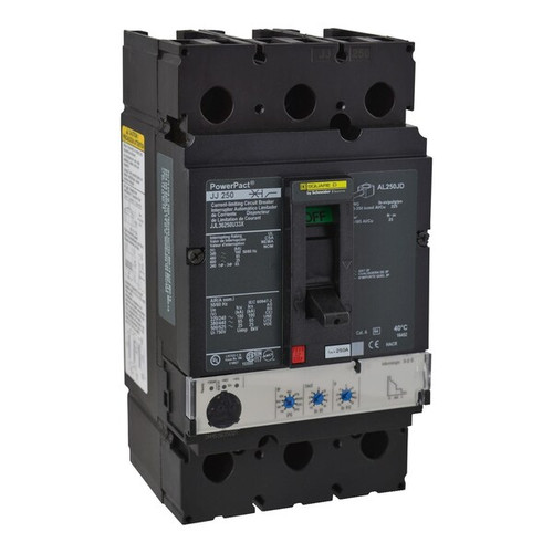 SQUARE D Circuit Breaker, 250A, 3 Pole, 600V AC Model JJL36250U33X