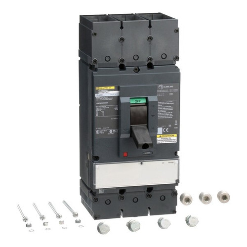 SQUARE D Molded Case Circuit Breaker, 400A, 3 Pole, 600V AC Model LGM36000S40X