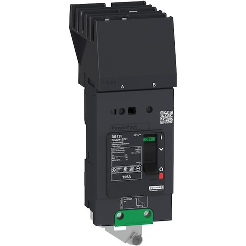 SCHNEIDER ELECTRIC Circuit Breaker, BD 015 Series 15A, 2 Pole, 525V AC, B Curve Model BDA24015Y2