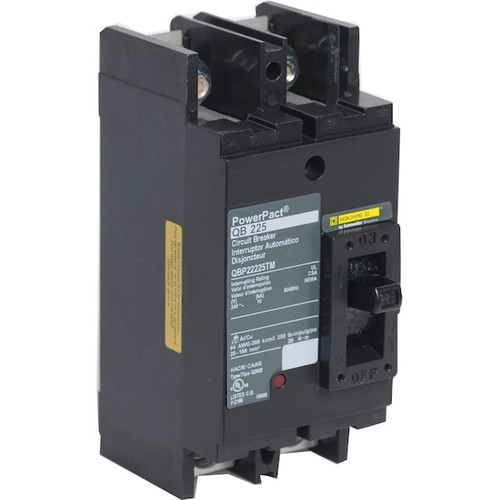 SQUARE D Molded Case Circuit Breaker, 225A, 2 Pole, 240V AC Model QBP22225TM