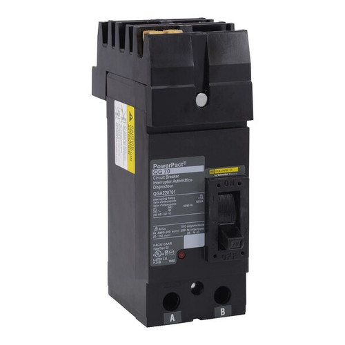 SQUARE D Molded Case Circuit Breaker, 200A, 2 Pole, 240V AC Model QGA222004