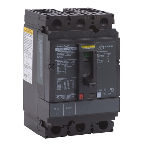 SQUARE D Circuit Breaker, 20A, 2 Pole, 690V AC Model HJL26020