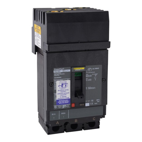 SCHNEIDER ELECTRIC Circuit Breaker, 100A, 3 Pole, 690V AC Model HGA36100U33X