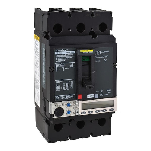 SQUARE D Circuit Breaker, 250A, 3 Pole, 600V AC Model JJL36250U43X