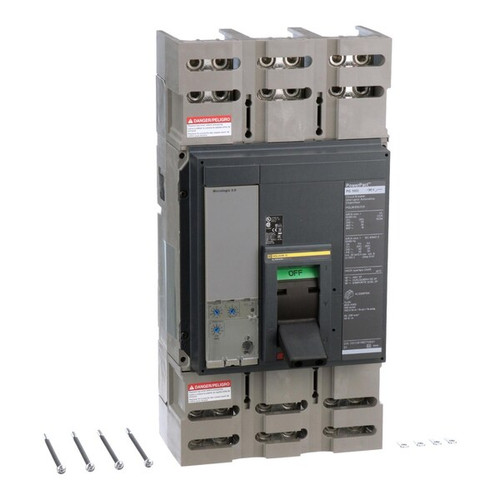 SQUARE D Molded Case Circuit Breaker, 1,000A, 3 Pole, 600V AC Model PGL36100U31A