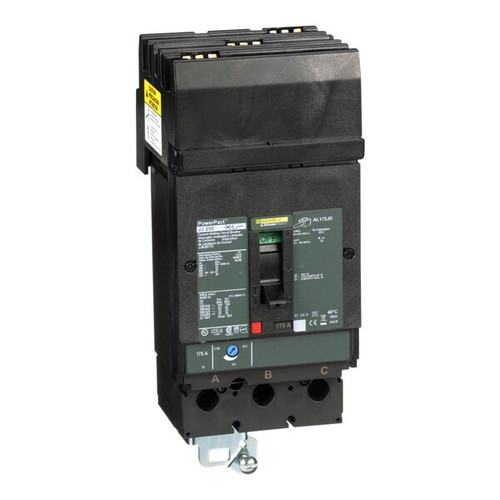 SQUARE D Molded Case Circuit Breaker, JJ Series 175A, 3 Pole, 600V AC Model JJA36175