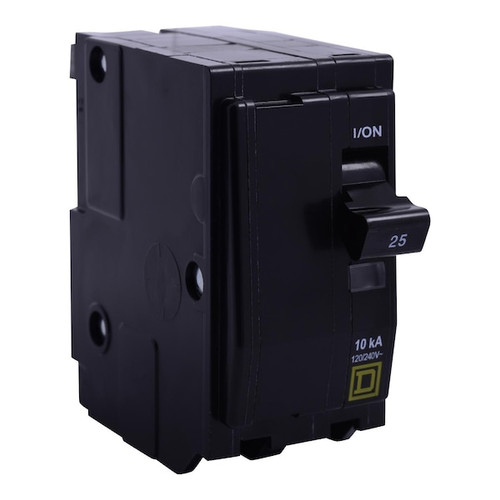 SQUARE D Miniature Circuit Breaker, QO Series 15A, 2 Pole, 120/240V AC Model QO2155237