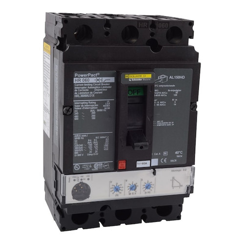 SQUARE D Circuit Breaker, 60A, 3 Pole, 690V AC Model HRL36060U31X