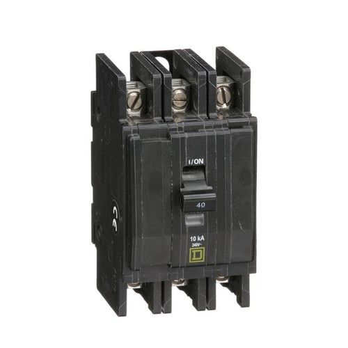 SQUARE D Miniature Circuit Breaker, 40A, 120/240V AC Model QOU340B