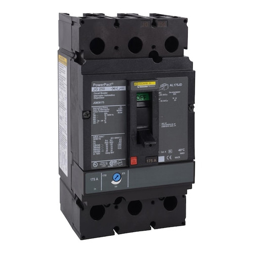 SQUARE D Circuit Breaker, 200A, 3 Pole, 600V AC Model JGM36200