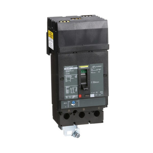 SQUARE D Circuit Breaker, 200A, 3 Pole, 600V AC Model JDA36200