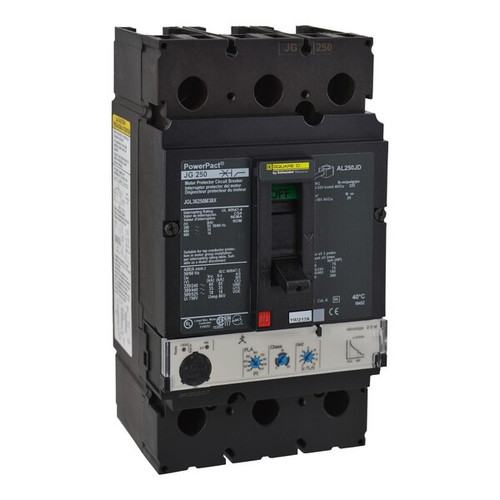 SCHNEIDER ELECTRIC Circuit Breaker, 250A, 3 Pole, 600V AC Model JGL36250M38X