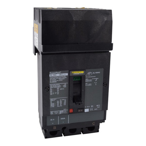 SQUARE D Circuit Breaker, 150A, 3 Pole, 690V AC Model HLA36150