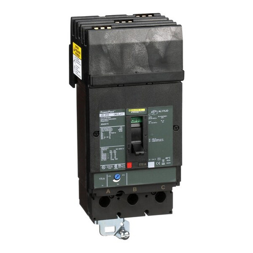 SQUARE D Circuit Breaker, 175A, 3 Pole, 600V AC Model JDA36175