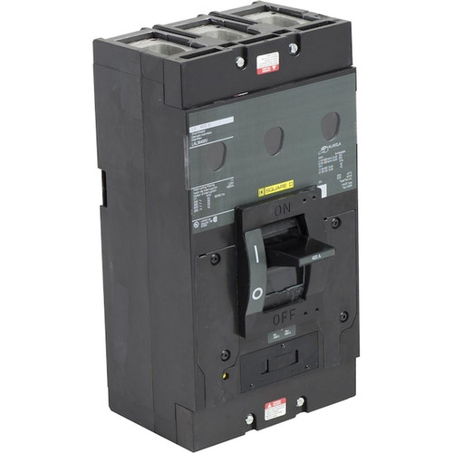 SQUARE D Molded Case Circuit Breaker, LAL Series 400A, 3 Pole, 600V AC Model LAL36400V