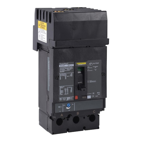 SQUARE D Circuit Breaker, 175A, 3 Pole, 600V AC Model JRA36175