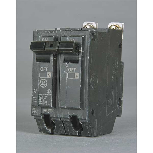 GE Miniature Circuit Breaker, THQB Series 20A, 2 Pole, 120/240V AC Model THQB2120