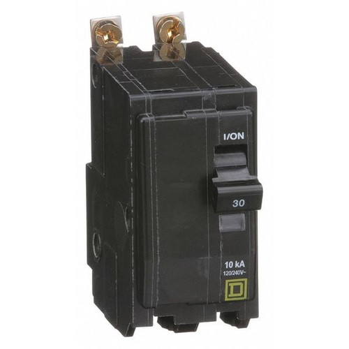 SQUARE D Miniature Circuit Breaker, QOB Series 30A, 2 Pole, 120/240V AC Model QOB230