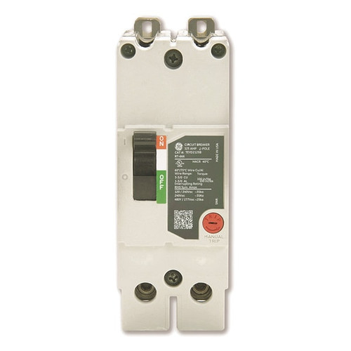 GE Molded Case Circuit Breaker, TEY Series 20A, 2 Pole, 277/480V AC Model TEYD2020B