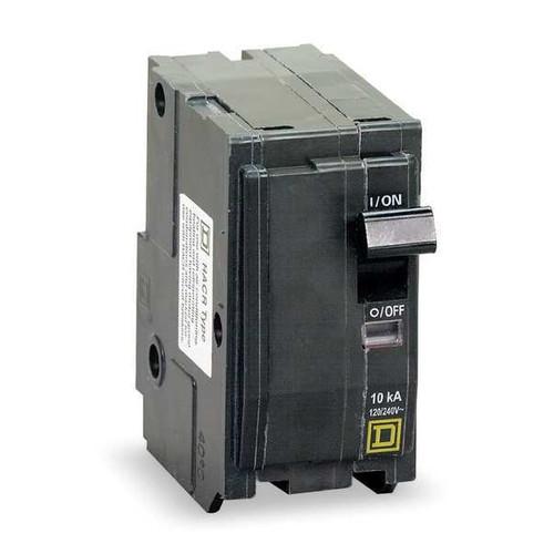 SQUARE D Miniature Circuit Breaker, QO Series 15A, 2 Pole, 120/240V AC Model QO215VH