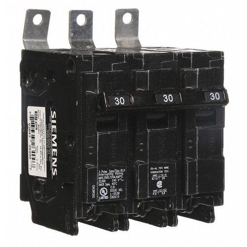 SIEMENS Miniature Circuit Breaker, BL Series 30A, 3 Pole, 240V AC Model B330H