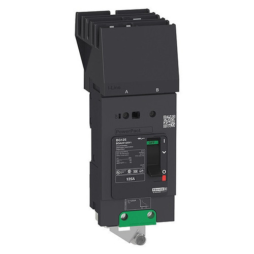 SQUARE D Molded Case Circuit Breaker, BDA Series 15A, 2 Pole, 525V AC, B Curve Model BDA24015Y1