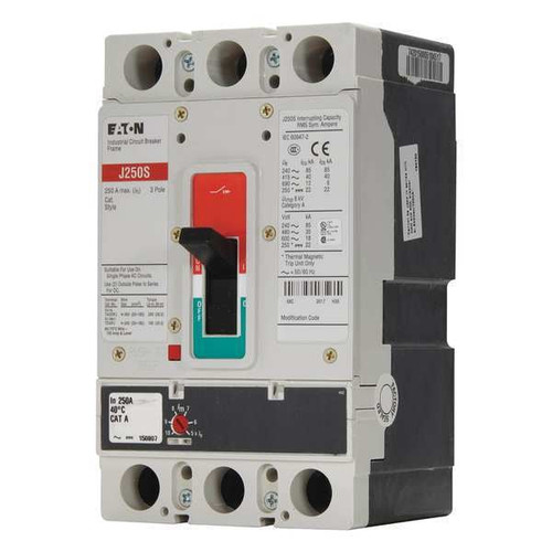 EATON Molded Case Circuit Breaker, JG Series 150A, 3 Pole, 600V AC Model JGS3150FAG