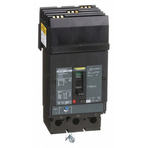 SQUARE D Molded Case Circuit Breaker, JG Series 225A, 3 Pole, 600V AC Model JGA36225