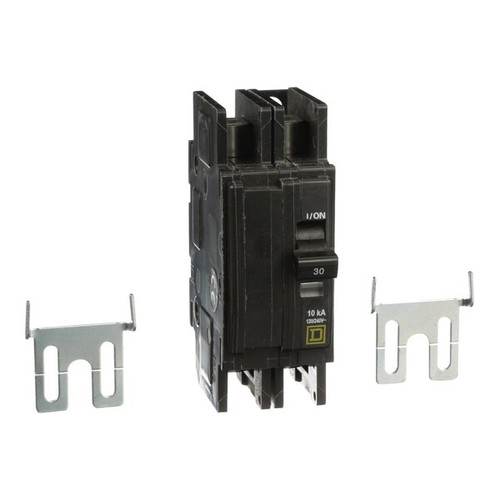 SQUARE D Miniature Circuit Breaker, QOU Series 30A, 2 Pole, 120/240V AC Model QOUR230
