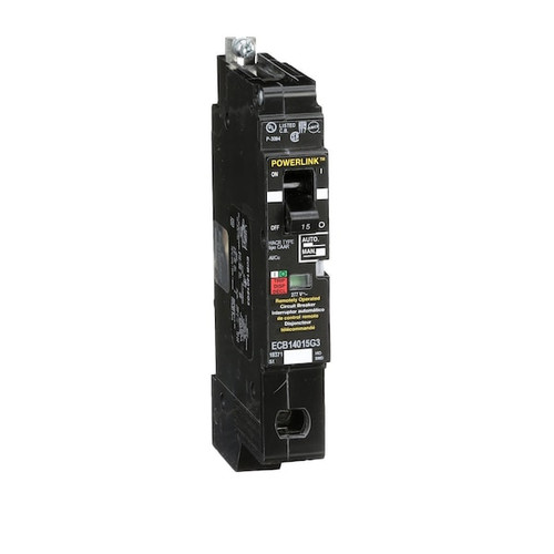 SQUARE D Molded Case Circuit Breaker, ECB-G3 Series 15A, 1 Pole, 480Y/277V AC Model ECB14015G3