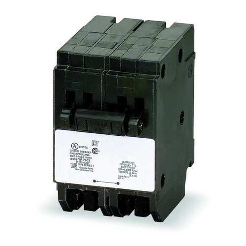 SQUARE D Miniature Circuit Breaker, HOM Series 20/30A, 2 Pole, 120/240V AC Model HOMT2020230