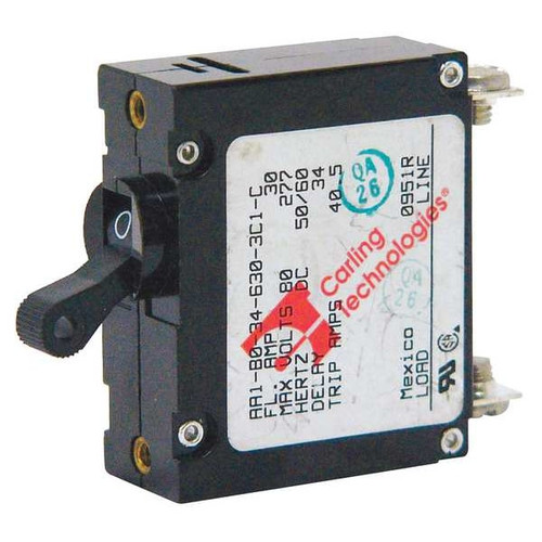 CARLING TECHNOLOGIES Circuit Breaker, 15A, 1 Pole, 250/277V AC, Medium Curve Model AA1-B0-34-615 -5D1-C