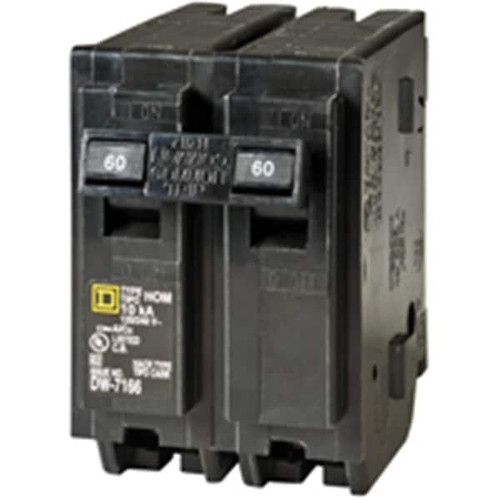 SQUARE D HOM260C Homeline 260C 60A 2 Pole Ho Breaker Model SQ386554