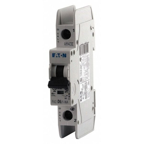 EATON Miniature Circuit Breaker, FAZ-NA Series 20A, 1 Pole, 277/480V AC, C Curve Model FAZ-C20/1-NA-SP