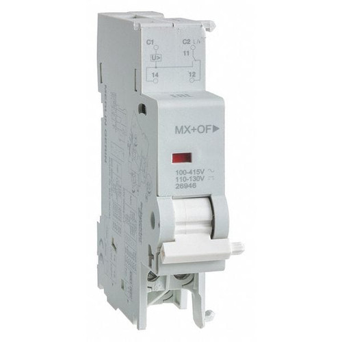 SCHNEIDER ELECTRIC Shunt Trip Release, 6 A, 12 to 24VAC/12 to 24VDC, 0 Poles Model M9A26948