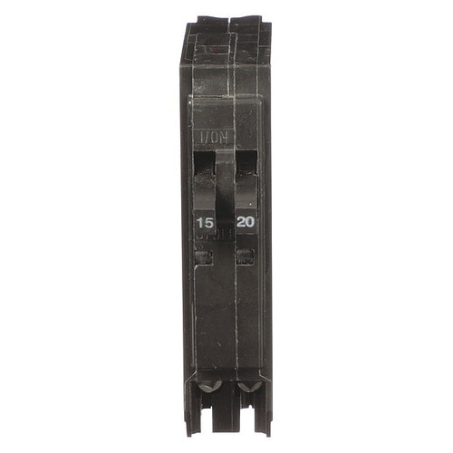 SQUARE D Miniature Circuit Breaker, QOT Series 15/20A, 1 Pole, 120/240V AC Model QOT1520