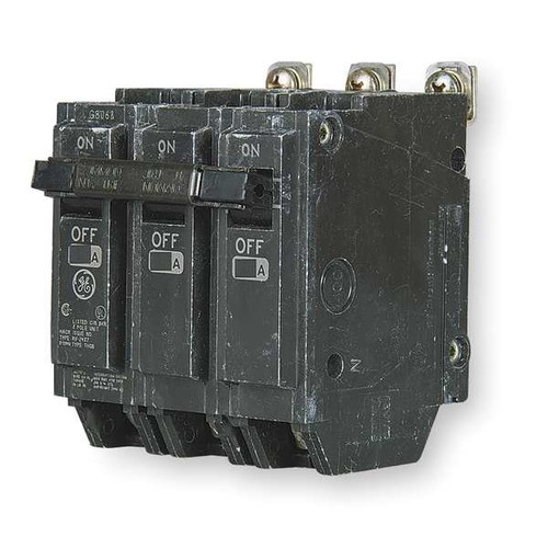 GE Miniature Circuit Breaker, THQB Series 30A, 3 Pole, 120/240V AC Model THQB32030