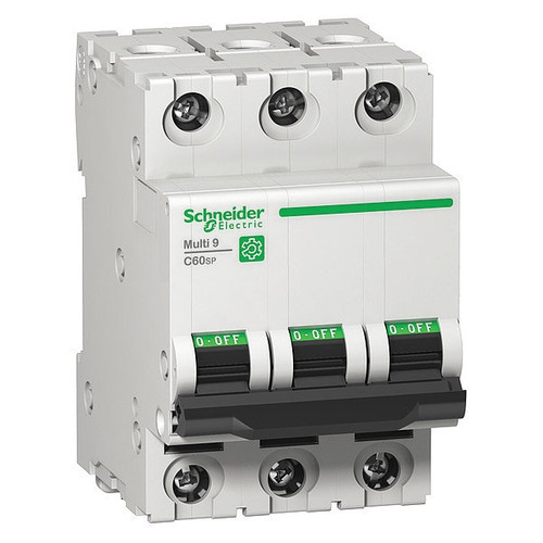 SCHNEIDER ELECTRIC Circuit Breaker, C60SP Series 20A, 3 Pole, 240/415/440V AC, C Curve Model M9F22320