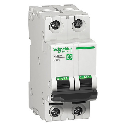 SCHNEIDER ELECTRIC Circuit Breaker, C60SP Series 20A, 2 Pole, 240/415/440V AC, B Curve Model M9F21220