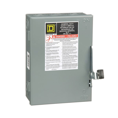 SQUARE D Safety Switch Indoor 30A Model D211NCP