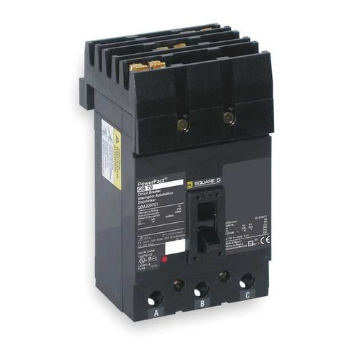 SQUARE D Molded Case Circuit Breaker, QD Series 90A, 3 Pole, 240V AC Model QDA32090